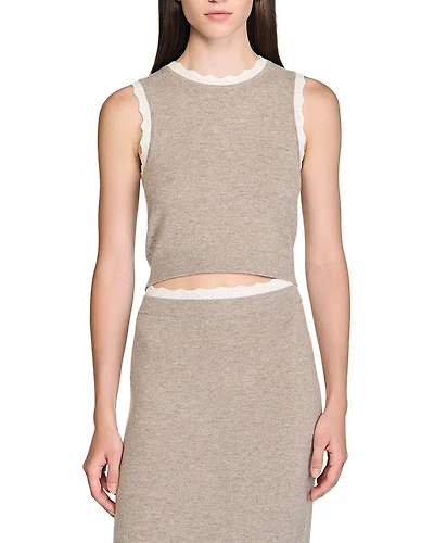 Sandro Sleeveless Knit Sweater