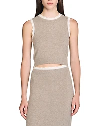 Sandro Sleeveless Knit Sweater