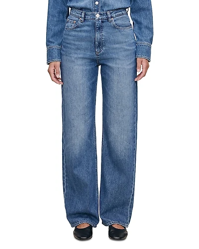 DL1961 Karmine Aura Refined Wide Leg SculptSystem High Rise Jeans