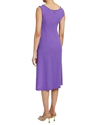Fanny A Line Luxury Wool Crepe Midi Dress