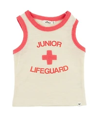 Unisex Billie Slub Ringer "LIFEGUARD" Screenprint Tank - Baby, Little Kid