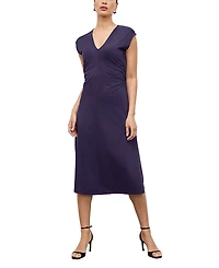 M. m.LaFleur Marina Women's Organic Jersey Pima Cotton Ruched Dress
