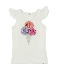 oh baby! Girls' Sparkle Applique Flutter Tank - Baby