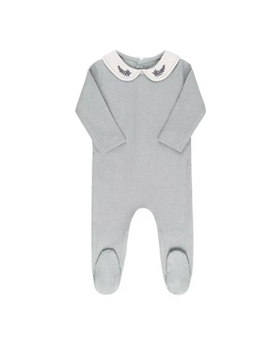 Unisex Organic Cotton Embroidered Collar Collection Footie - Baby