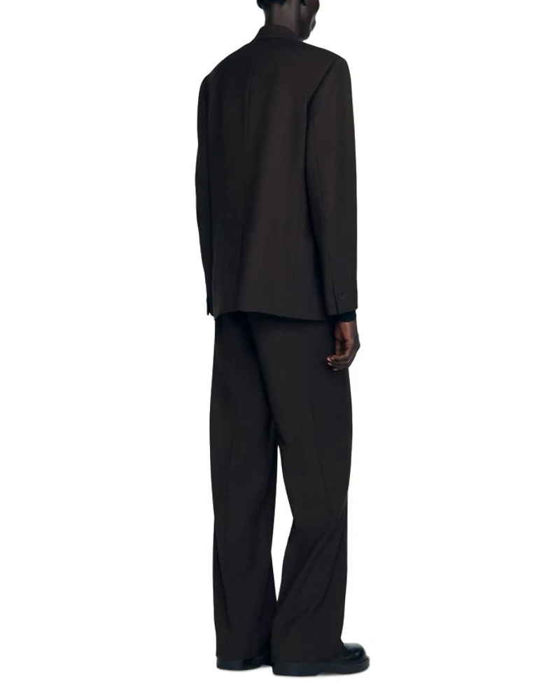 Wool Blend Classic Fit Suit Jacket