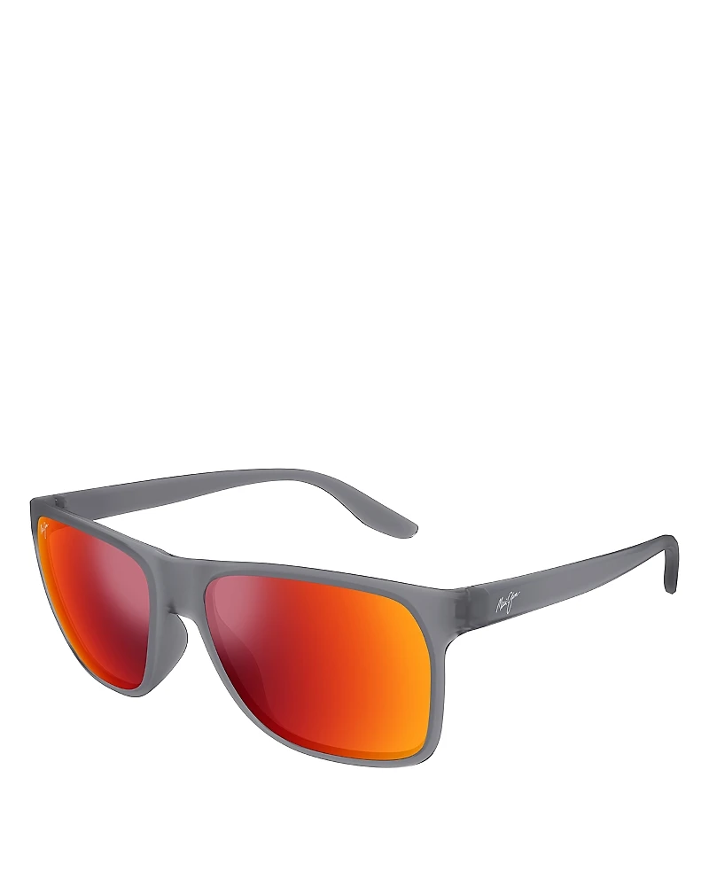 Maui Jim Hawaii Lava Pailolo Rectangle Sunglasses, 59mm