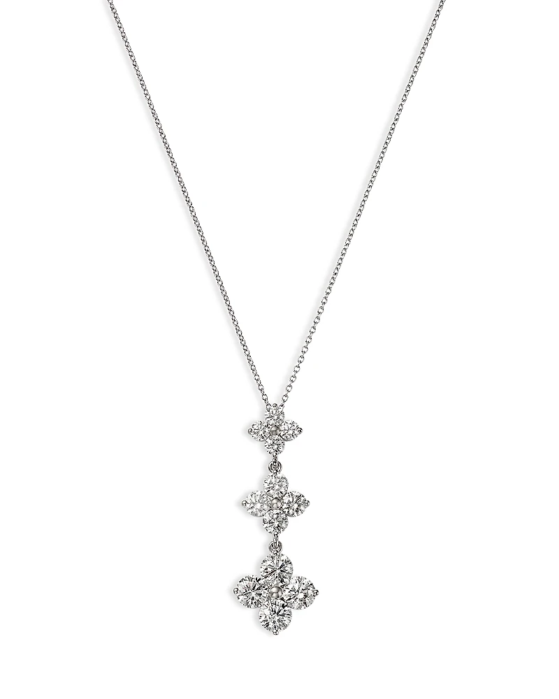 Bloomingdale's Fine Collection Diamond Triple Tier Pendant Necklace