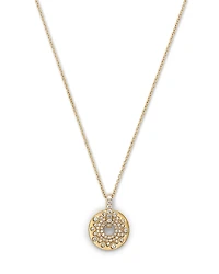 Bloomingdale's Fine Collection Scattered Diamond Disc Pendant Necklace