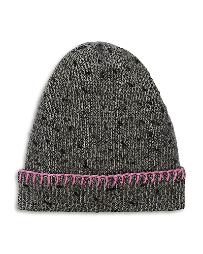 Carolyn Rowan Accessories Cashmere Tweeded Ribbed Cuffed Beanie