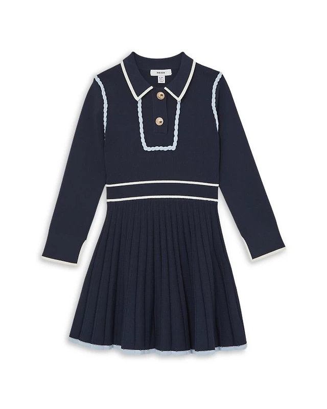 REISS Girls' Freya Piped Knitted Dress - Little Kid, Big Kid | Mission  Valley