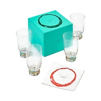 Serax Glass Stripe Feast Glasses, Set of 4