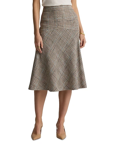St. John Plaid Skirt