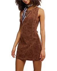 Free People Atlas Faux Suede Mini Dress