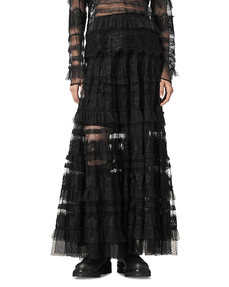Allsaints Arlea Tulle Maxi Skirt