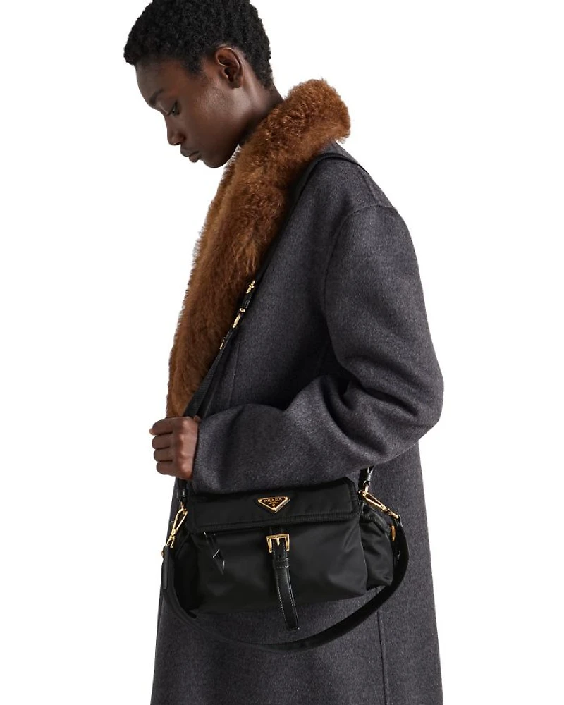 Explore Medium Re-Nylon Shoulder Bag With Flap