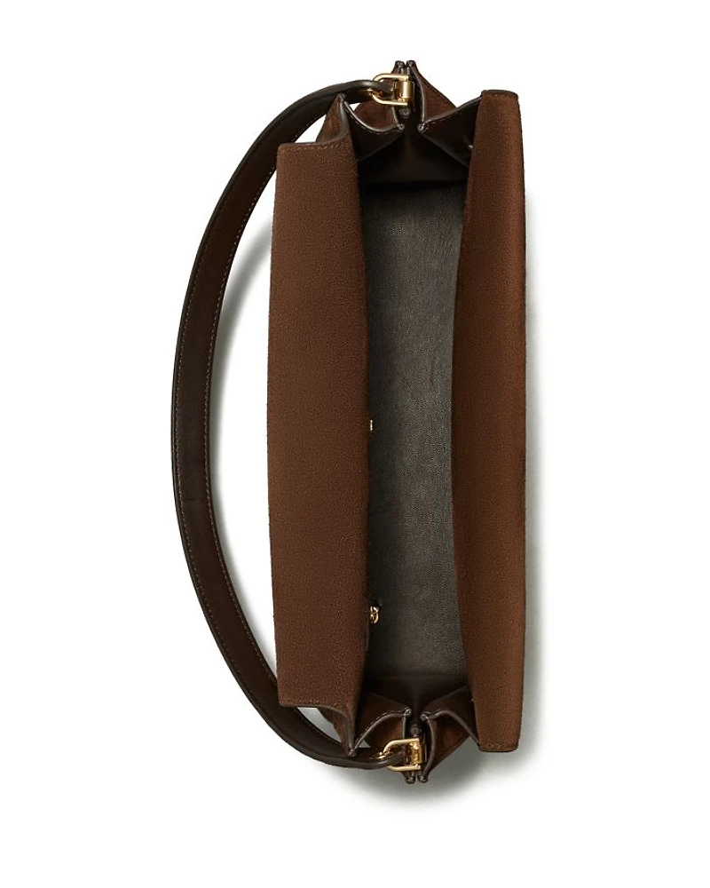 Lee Radziwill Suede Large Shoulder Bag