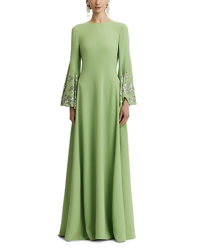Embellished Sleeve Gown