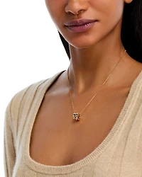 18K Rose Gold Diamond & Sapphire Navarra Rondelle Necklace, 18"