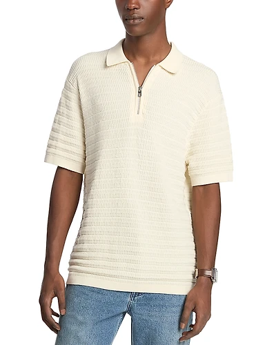 Michael Kors Textured Zip Polo