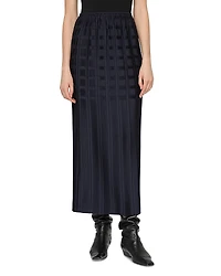 Lafayette 148 New York Basketweave Plisse Skirt