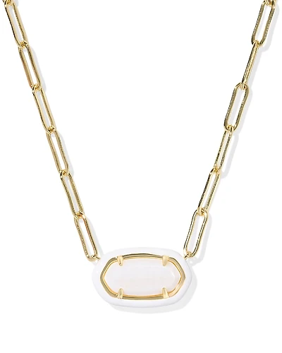 Kendra Scott Elisa Enamel Frame Paperclip Necklace, 15-17L