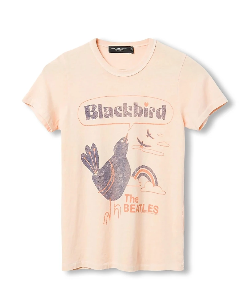 Junk Food Clothing Women's The Beatles Blackbird Original Tee