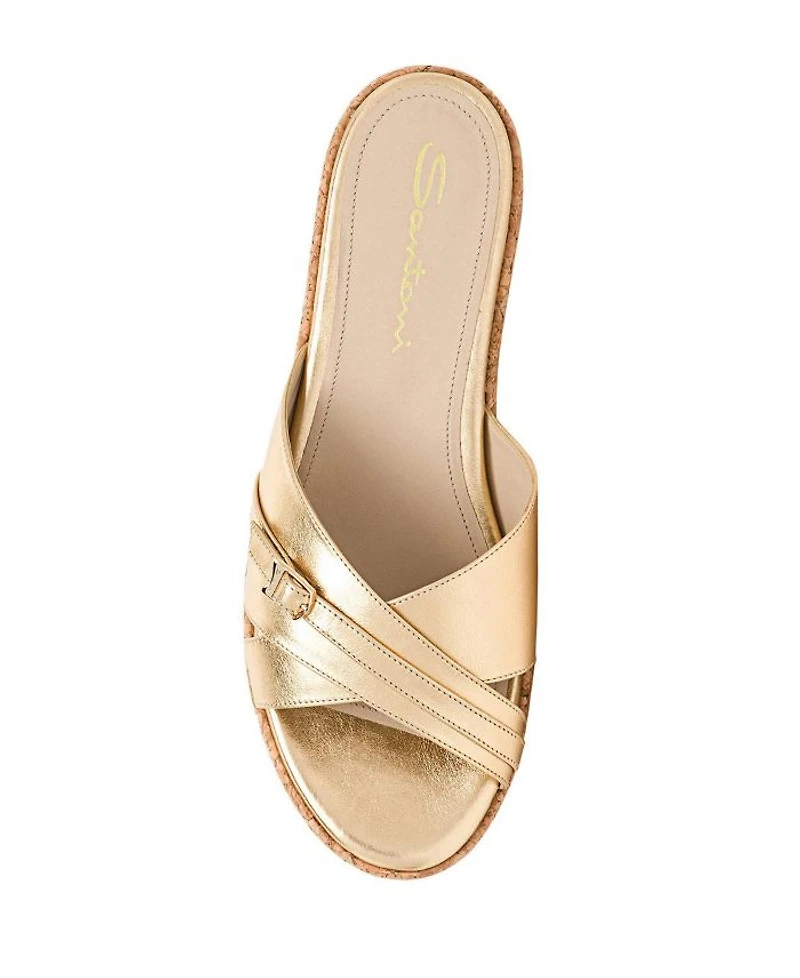 Women's Laminated Leather Wedge