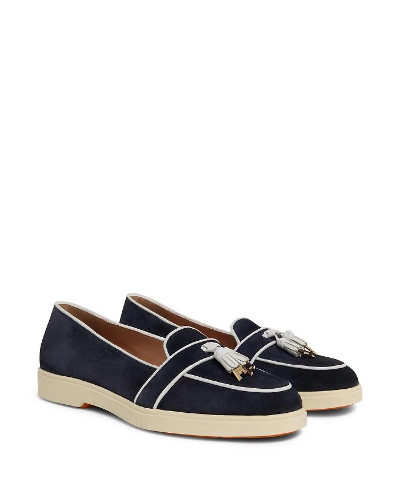 Women's Suede and Leather Tassel Loafer