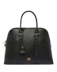 Pinko Vitello Leather Bowling Bag