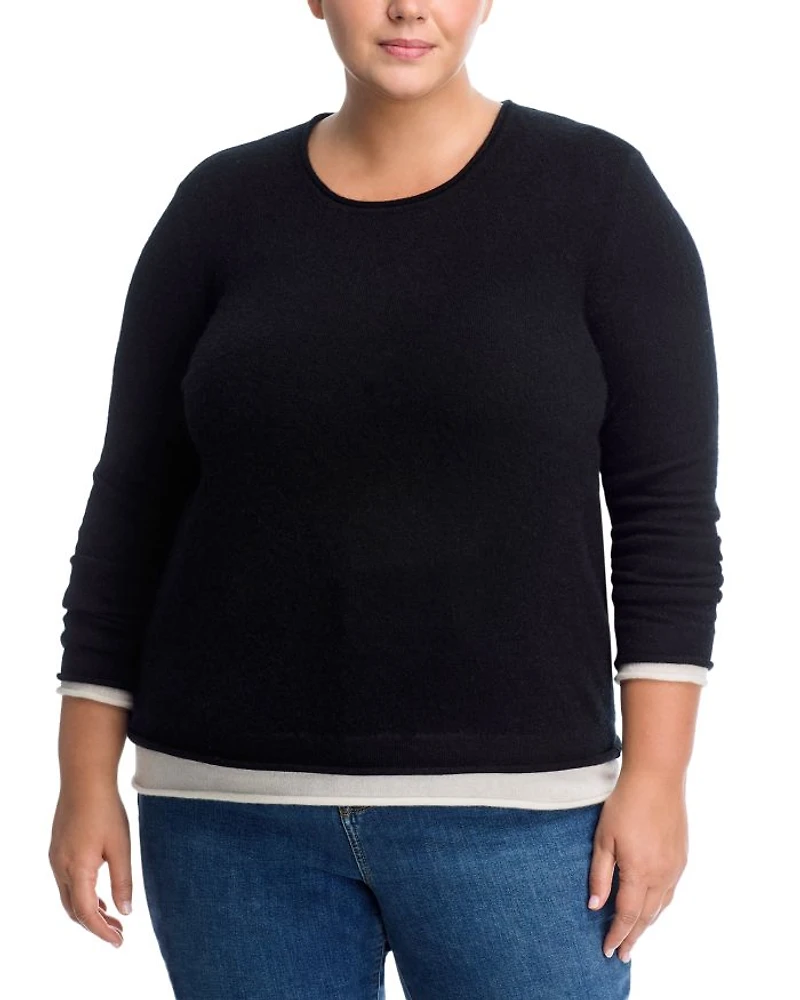 Double Layer Cashmere Crewneck Sweater - Exclusive
