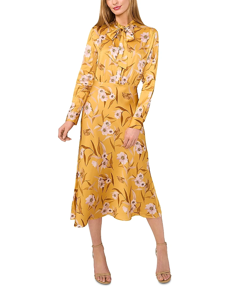 Ted Baker Kassia Neck Tie Long Sleeve Dress