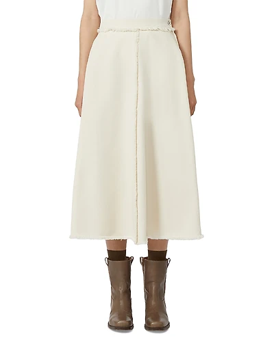 Weekend Max Mara Alvaro Fringe Trim Midi Skirt