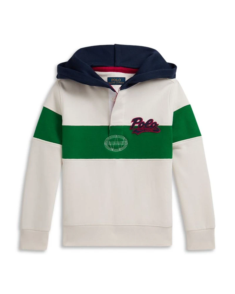 Boys' Logo Fleece Rugby Hoodie - Little Kid