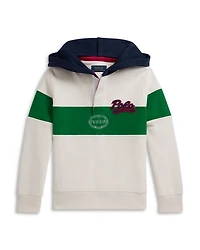 Boys' Logo Fleece Rugby Hoodie - Little Kid