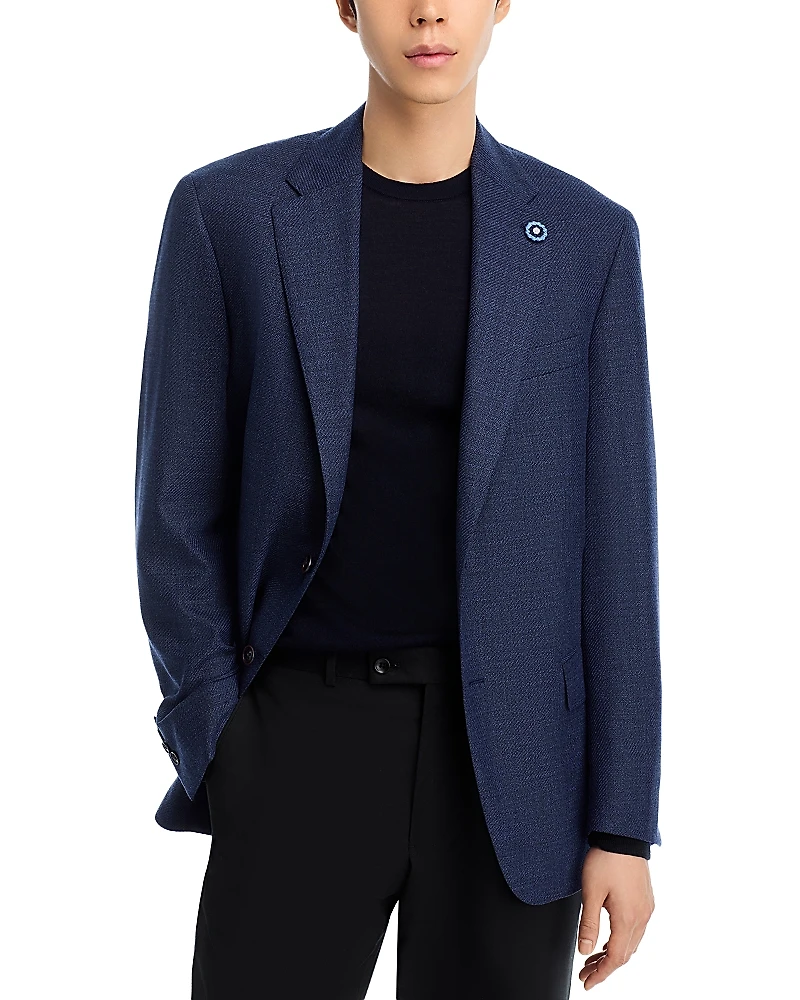 Hart Schaffner Marx New York Textured Solid Classic Fit Sport Coat