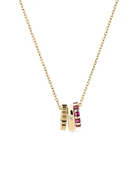 Ana Luisa Solid Ruby Zeno Charm Necklace