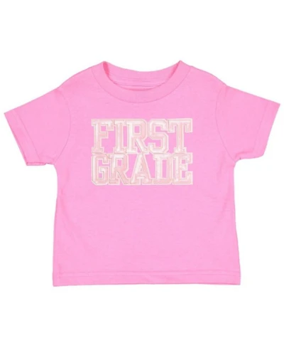 Girls' First Grade Sequin Patch Short Sleeve T-Shirt - Little Kid, Big Kid