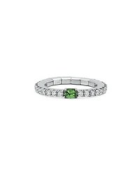 Roberto Demeglio 18K White Gold Extensible by Demeglio Tsavorite & Diamond Stretch Band