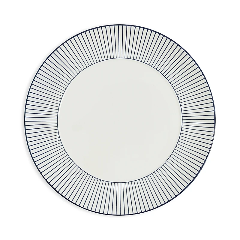 Wedgwood Gio 9.3 Plate, Pinstripe White