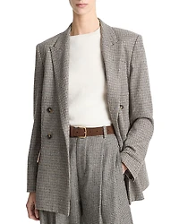 Vince Double Breasted Houndstooth Blazer