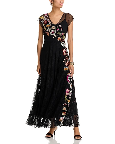 Johnny Was Mertina Embroidered Maxi Dress