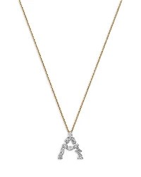 Bloomingdale's Fine Collection Luxe Collection Certified Mixed Cut Lab Grown Diamond Initial Pendant Necklace