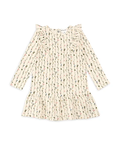 Miles The Label Girls' Floral Vines Ruffled Dress - Baby