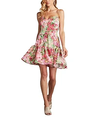 Tadashi Shoji Scout Floral Print Mini Dress