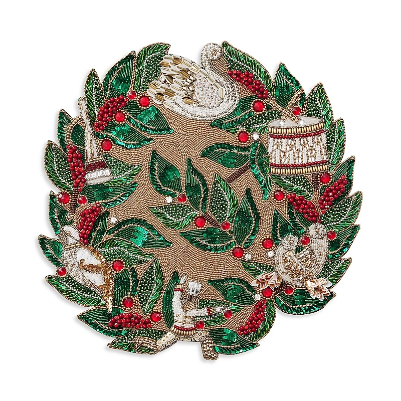 Kim Seybert Xmas Carol Beaded Placemat