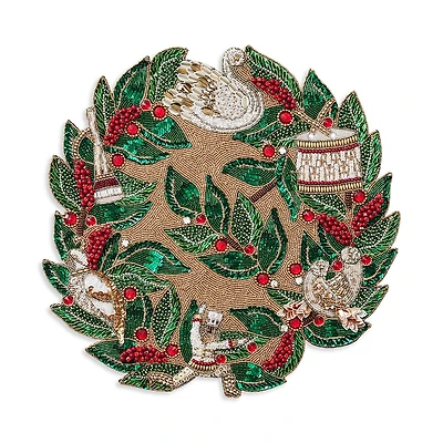 Kim Seybert Xmas Carol Beaded Placemat