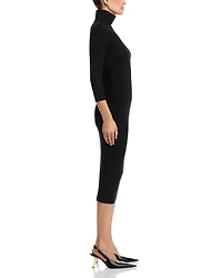 Voletta Three Quarter Sleeve Turtleneck Dress