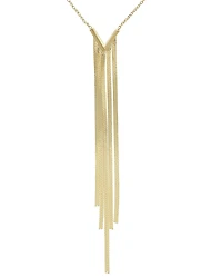 Bloomingdale's Herringbone Fringe V Necklace