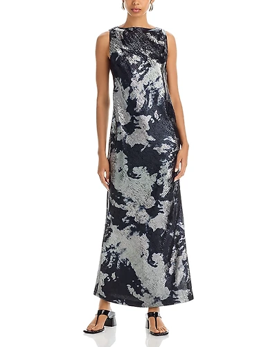 rag & bone Margaret Metallic Maxi Dress