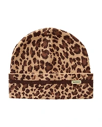 Mackage Kiko-a Leopard Print Jacquard Knit Toque